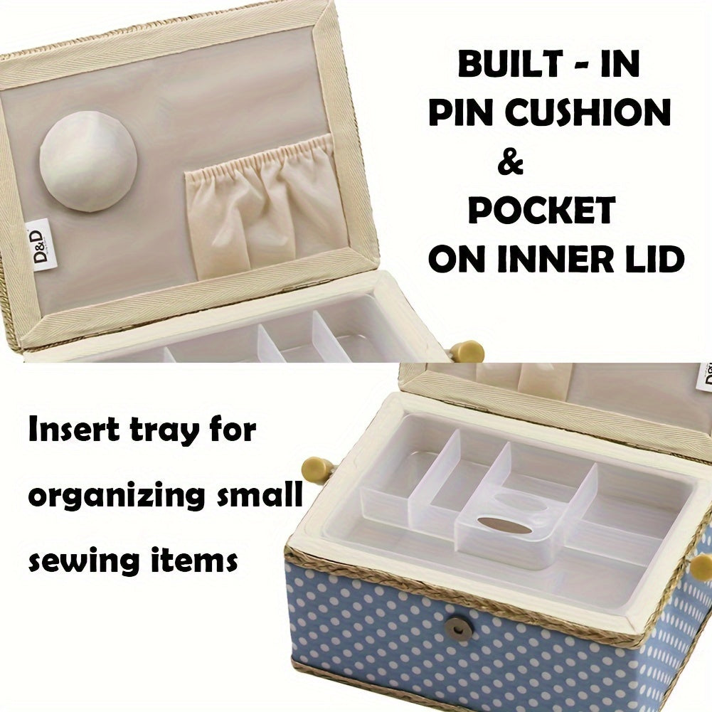 Medium Sewing Box With Kit Accessories Sewing Basket Organizer With Supplies