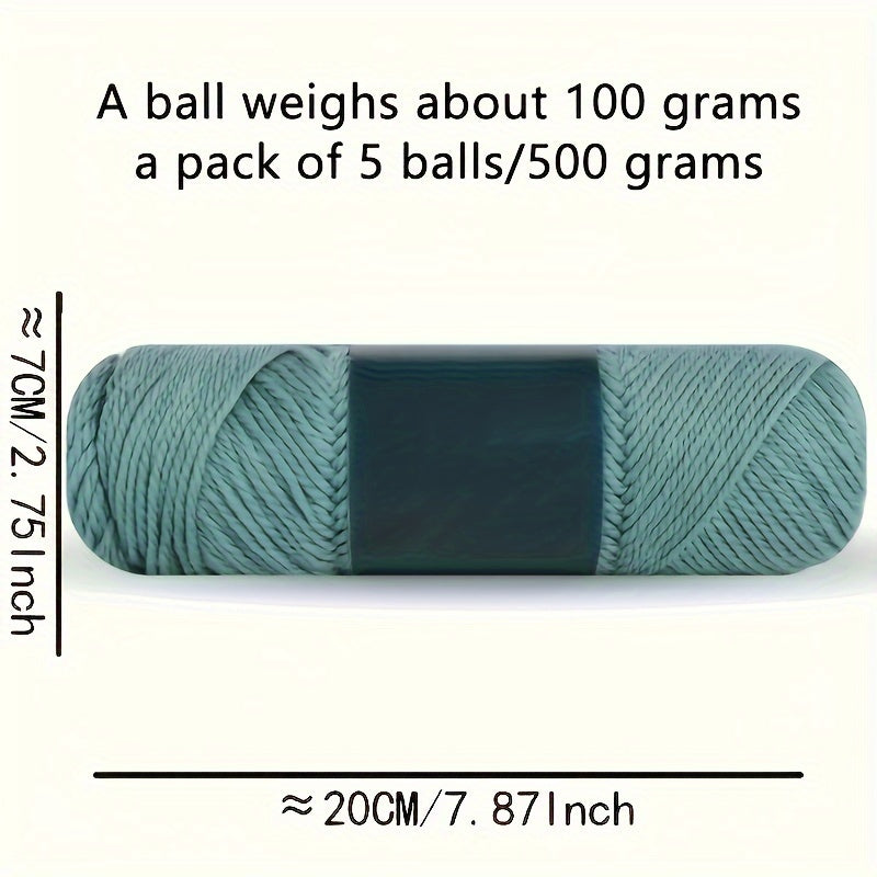 Soft & Warm Alpaca Blend Yarn 5-Pack Medium Weight 4-5mm