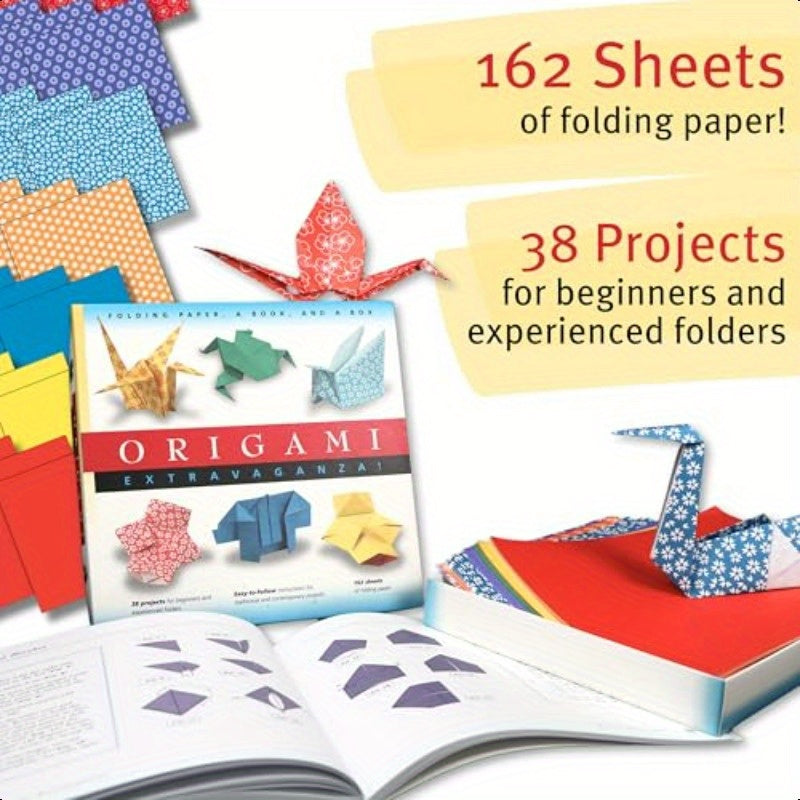 Origami Extravaganza Folding Paper a Book and a Box Kit Includes 38 Projects and 162 Papers