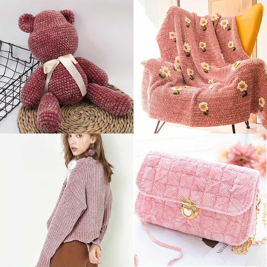 12 Balls Piece Soft Chenille Yarn Blanket Yarn 600g