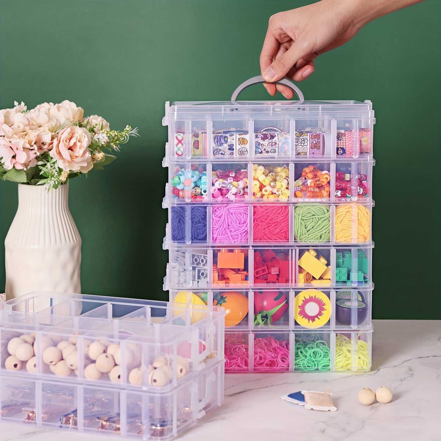Whonline 8-Tier Stackable Storage Container Box for Crafts