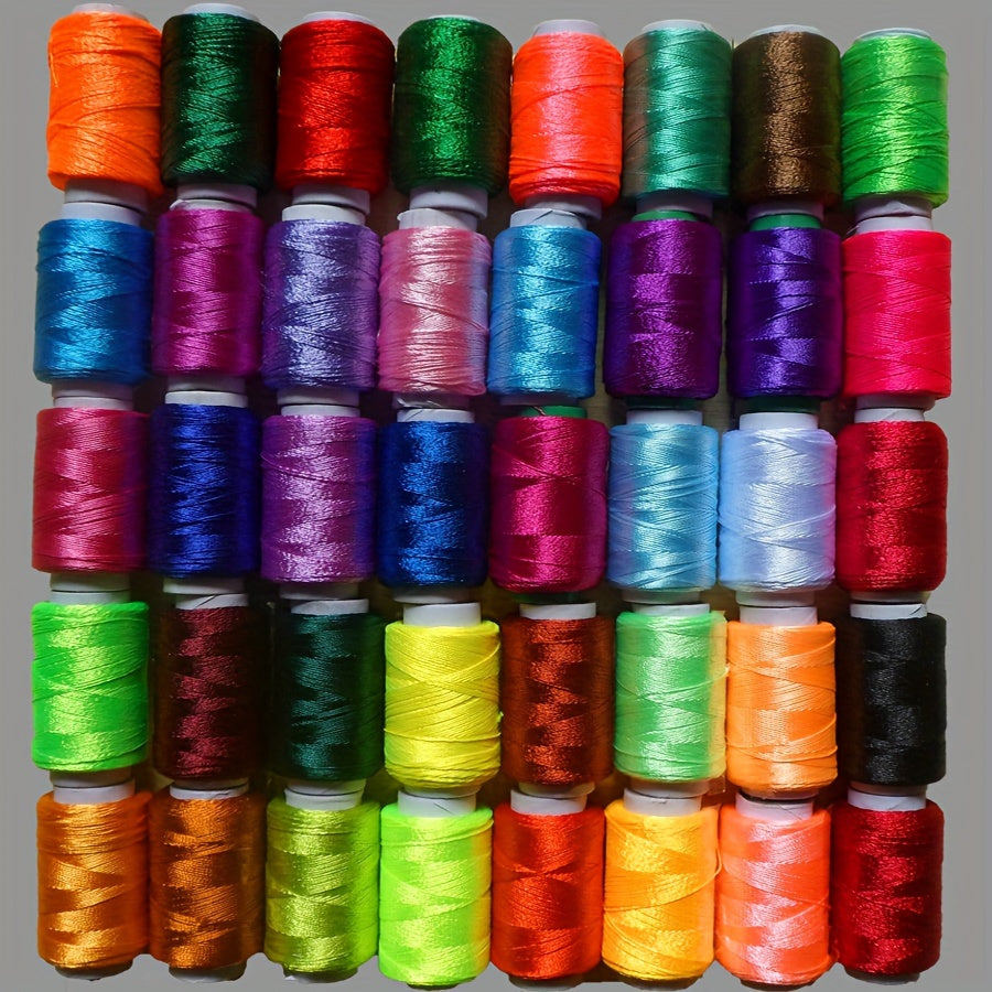 50pcs Viscose Embroidery Thread Multi-color Silk Thread