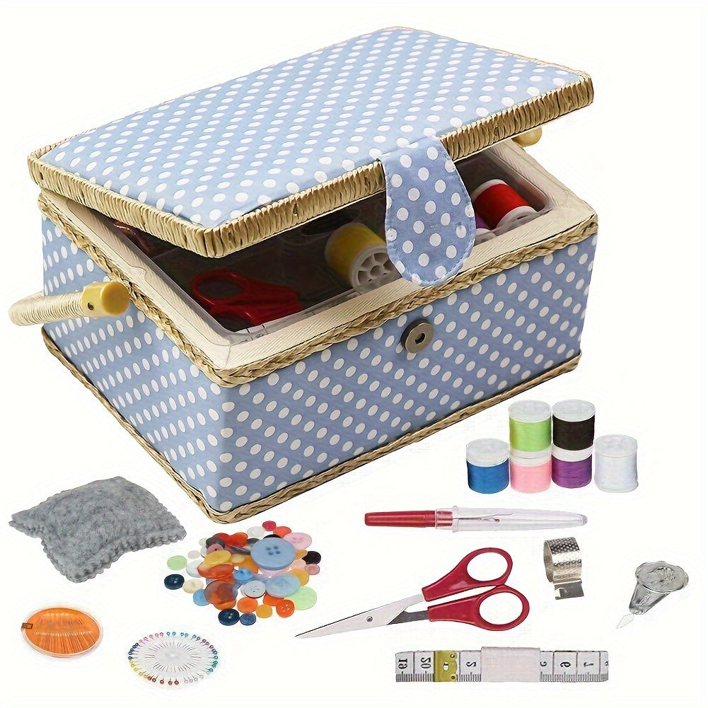 Medium Sewing Box With Kit Accessories Sewing Basket Organizer With Supplies