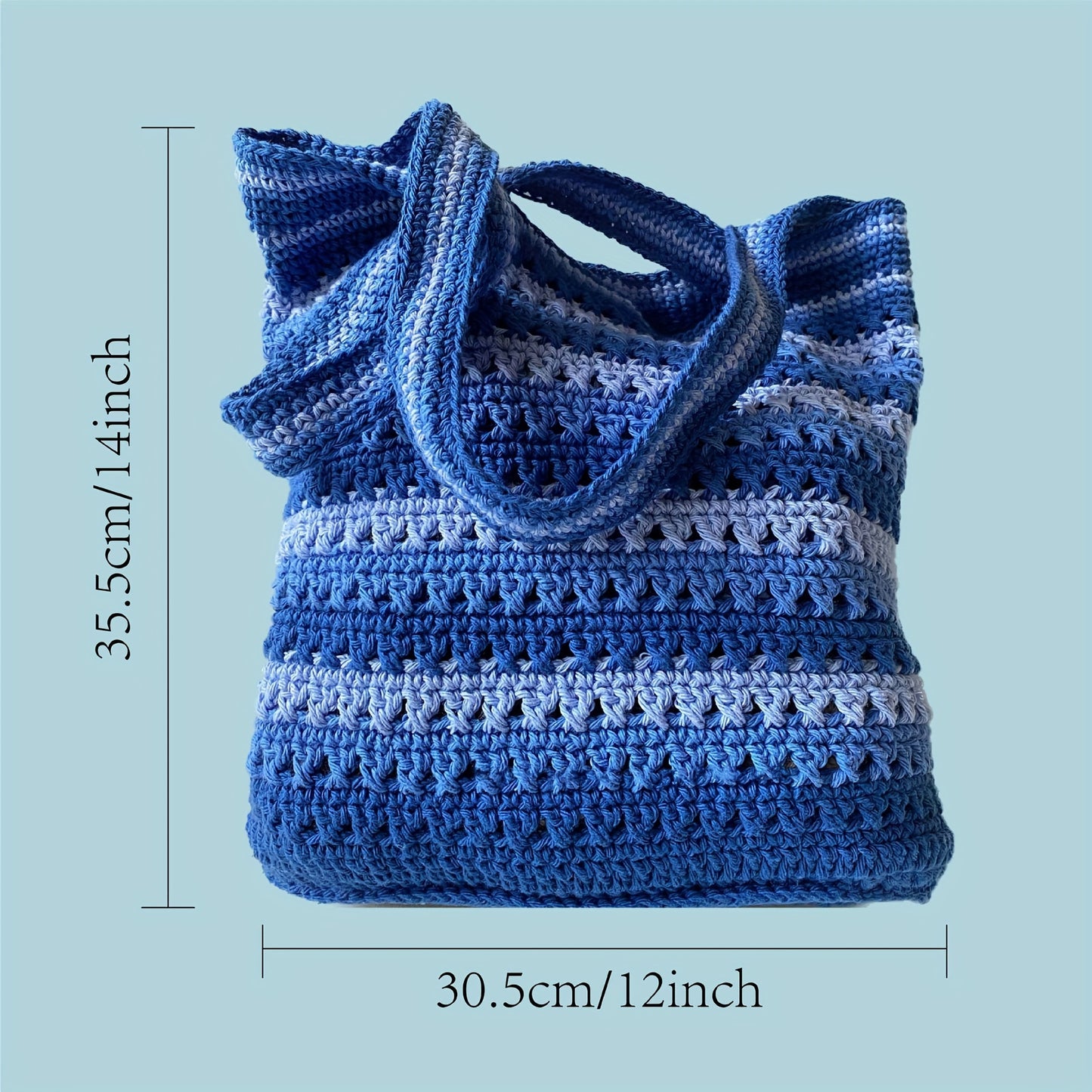 Complete Blue DIY Crochet Set For Adults With Video Guide