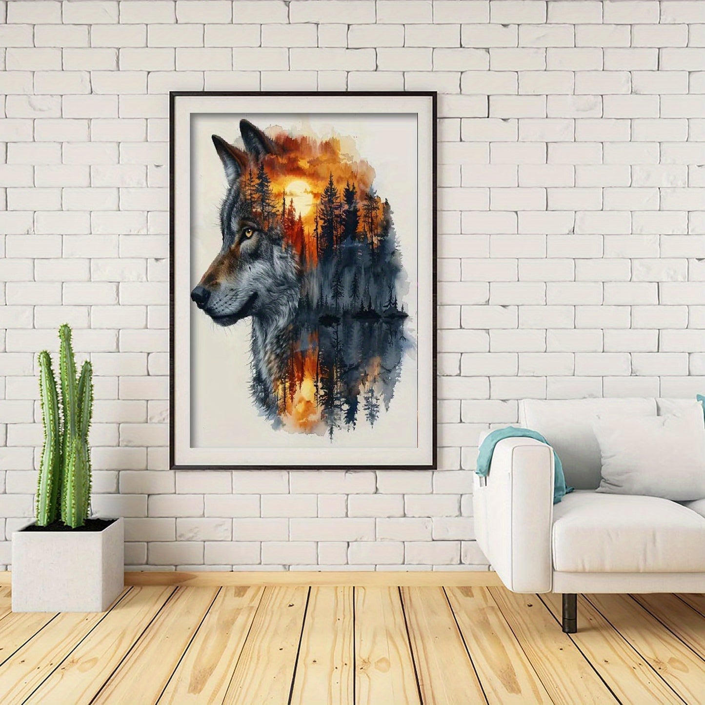 5D Wolf Painting Kits for Adults Beginners 12x16 Inch