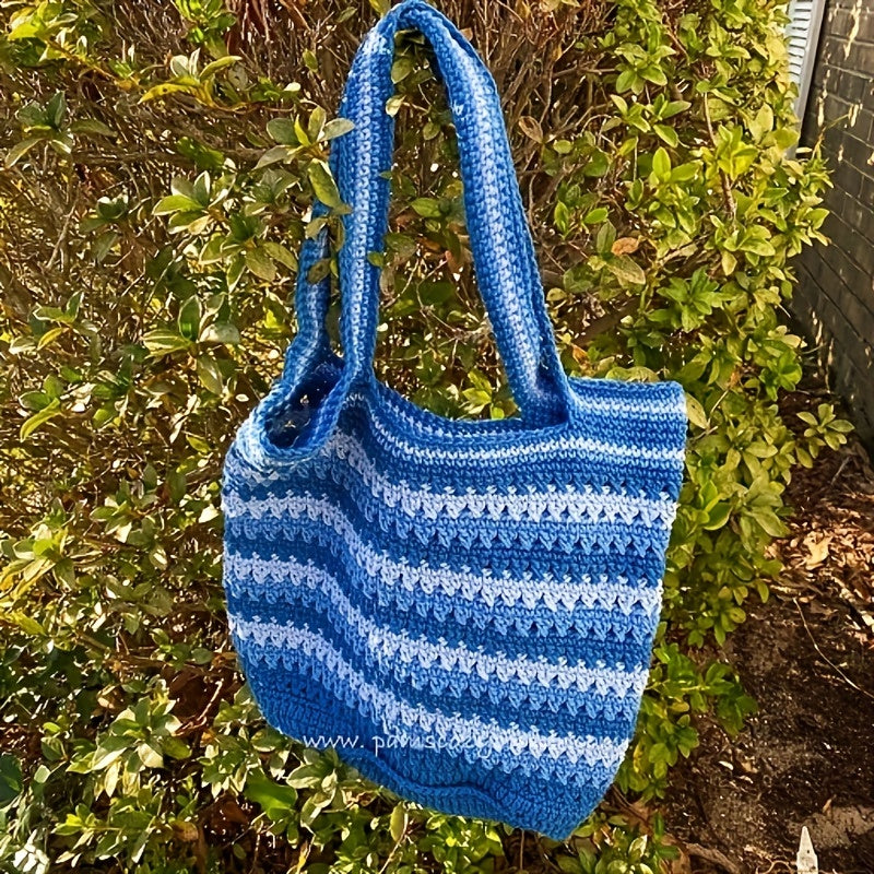Complete Blue DIY Crochet Set For Adults With Video Guide