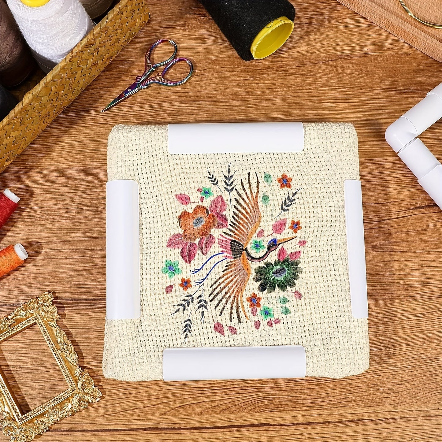 Square Embroidery Hoop 3 Pieces Cross Stitch Hoops 11X11 14X14 17X17 Inch