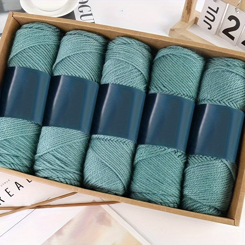Soft & Warm Alpaca Blend Yarn 5-Pack Medium Weight 4-5mm