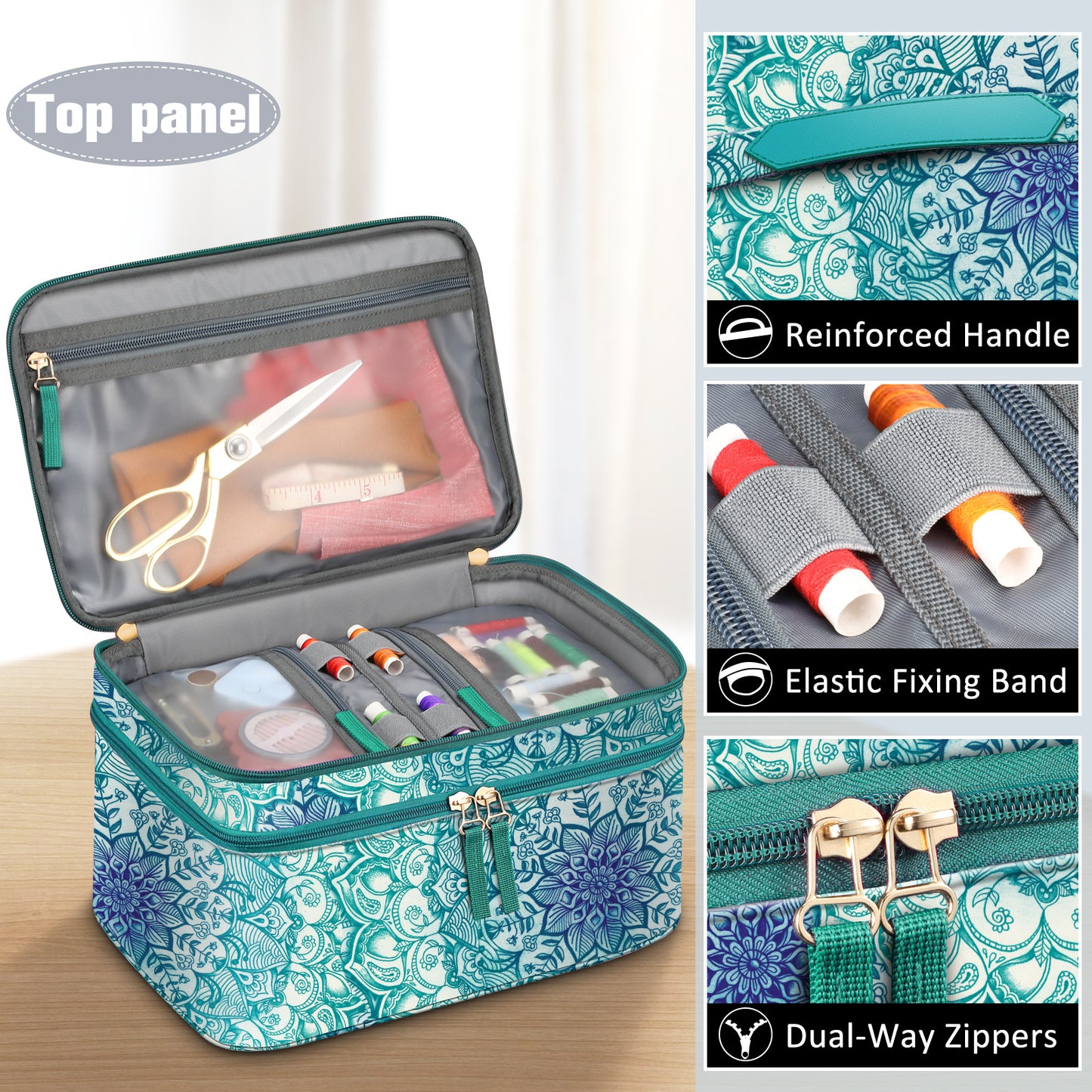 FINPAC Sewing Accessories Storage and Organizer Case Bag