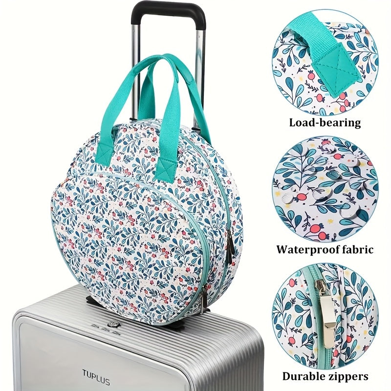 1pc Round Embroidery Tool Storage Bag Denim Craft Organizer