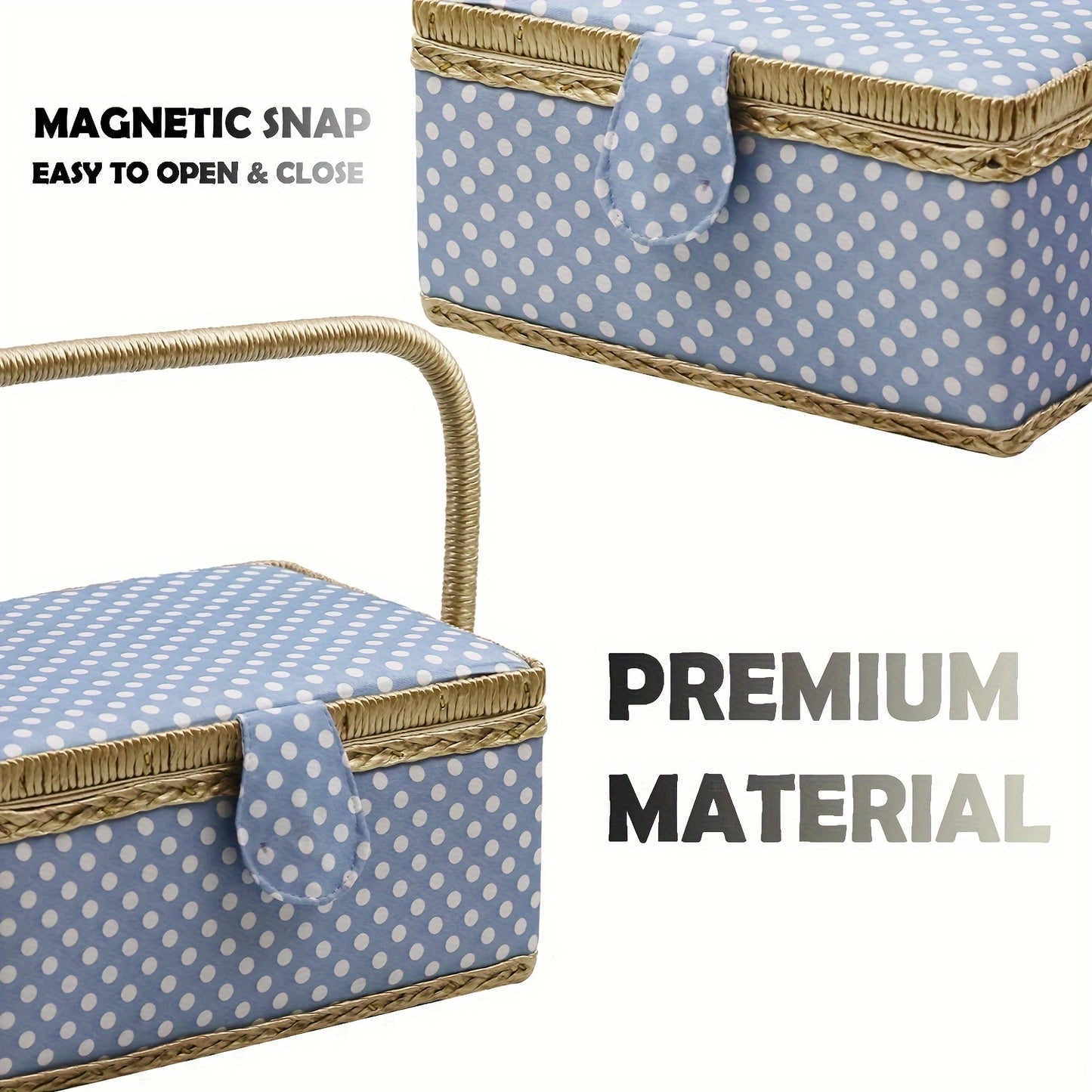 Medium Sewing Box With Kit Accessories Sewing Basket Organizer With Supplies