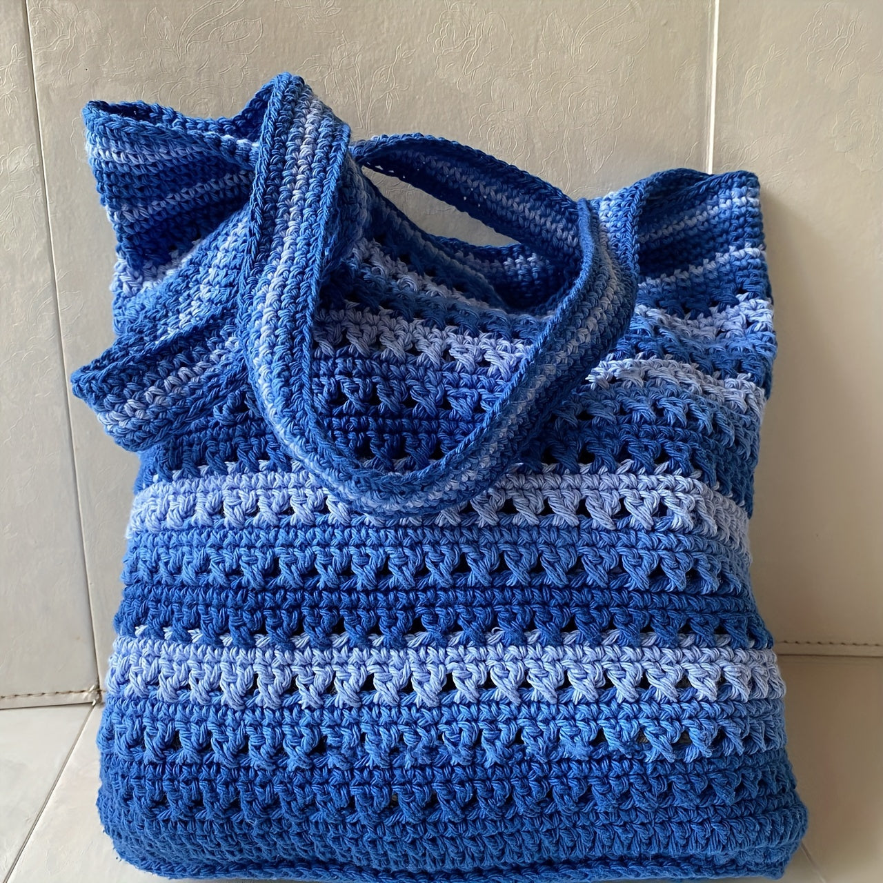 Complete Blue DIY Crochet Set For Adults With Video Guide