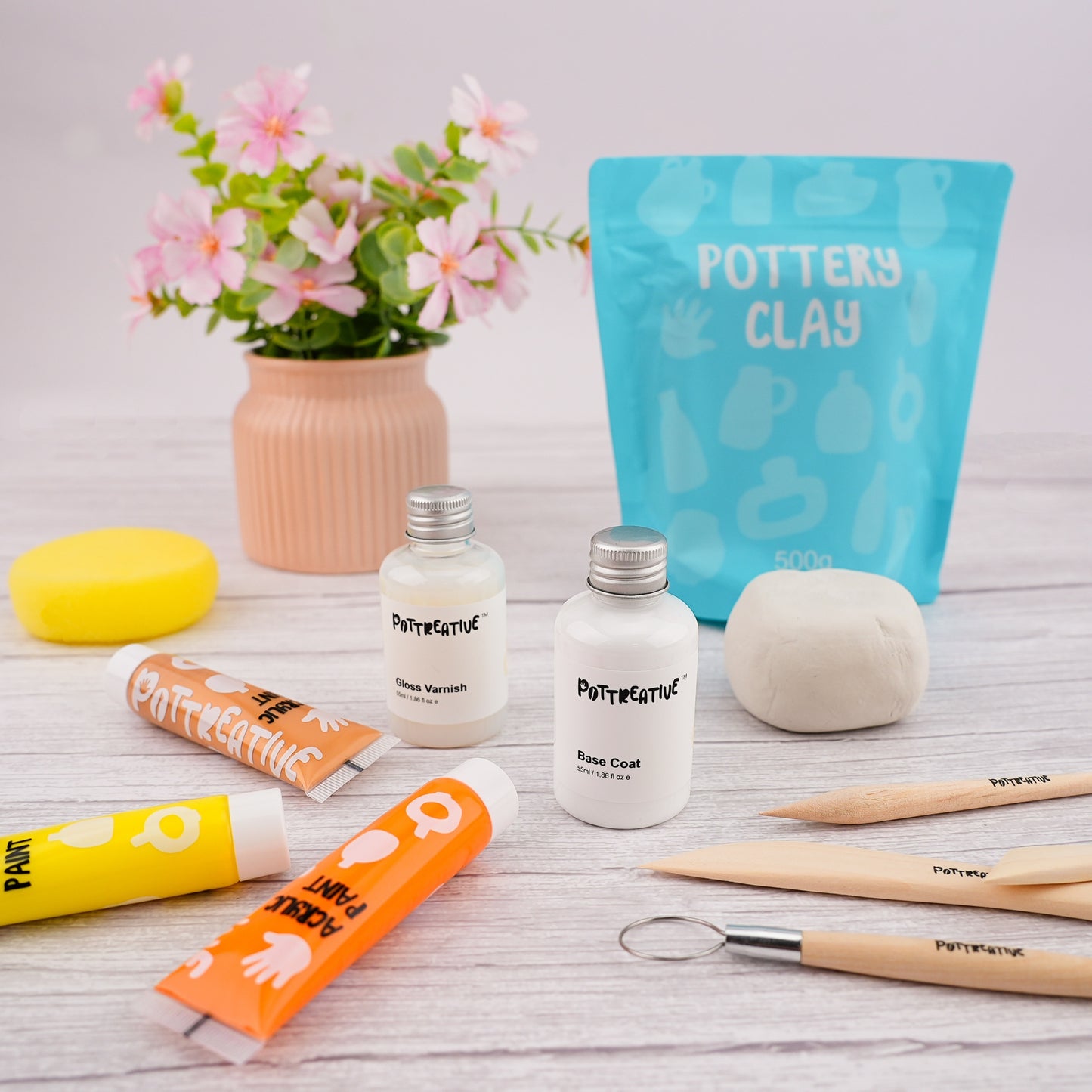 Great for Date Night Air Dry Clay POTTREATIVE Pottery Kit