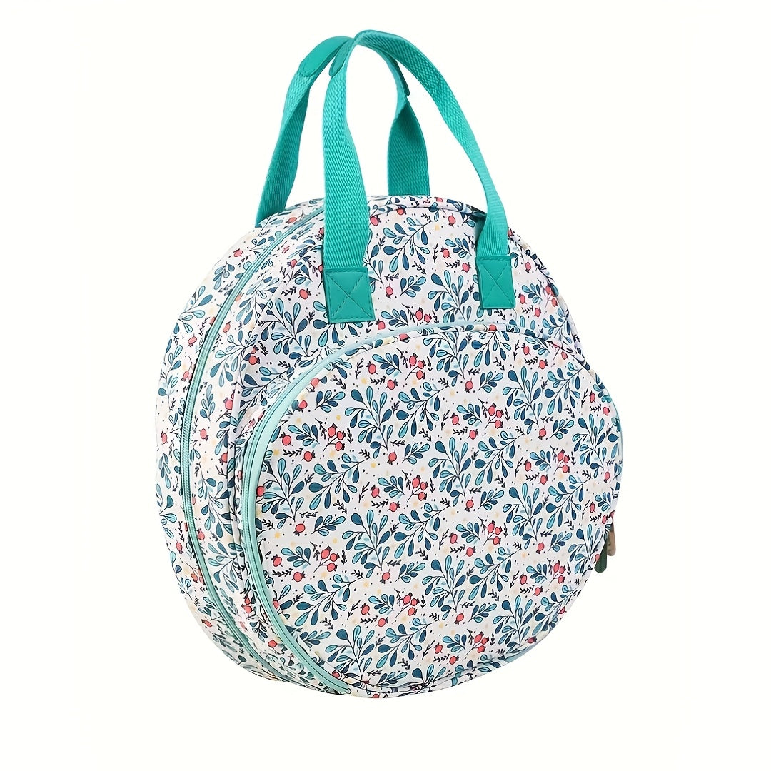 1pc Round Embroidery Tool Storage Bag Denim Craft Organizer