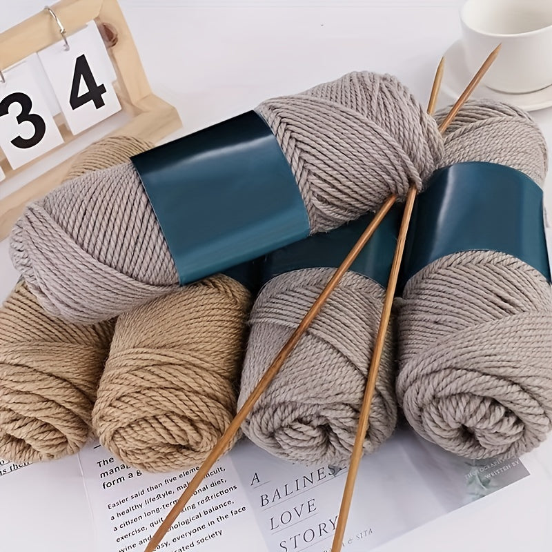 Soft & Warm Alpaca Blend Yarn 5-Pack Medium Weight 4-5mm