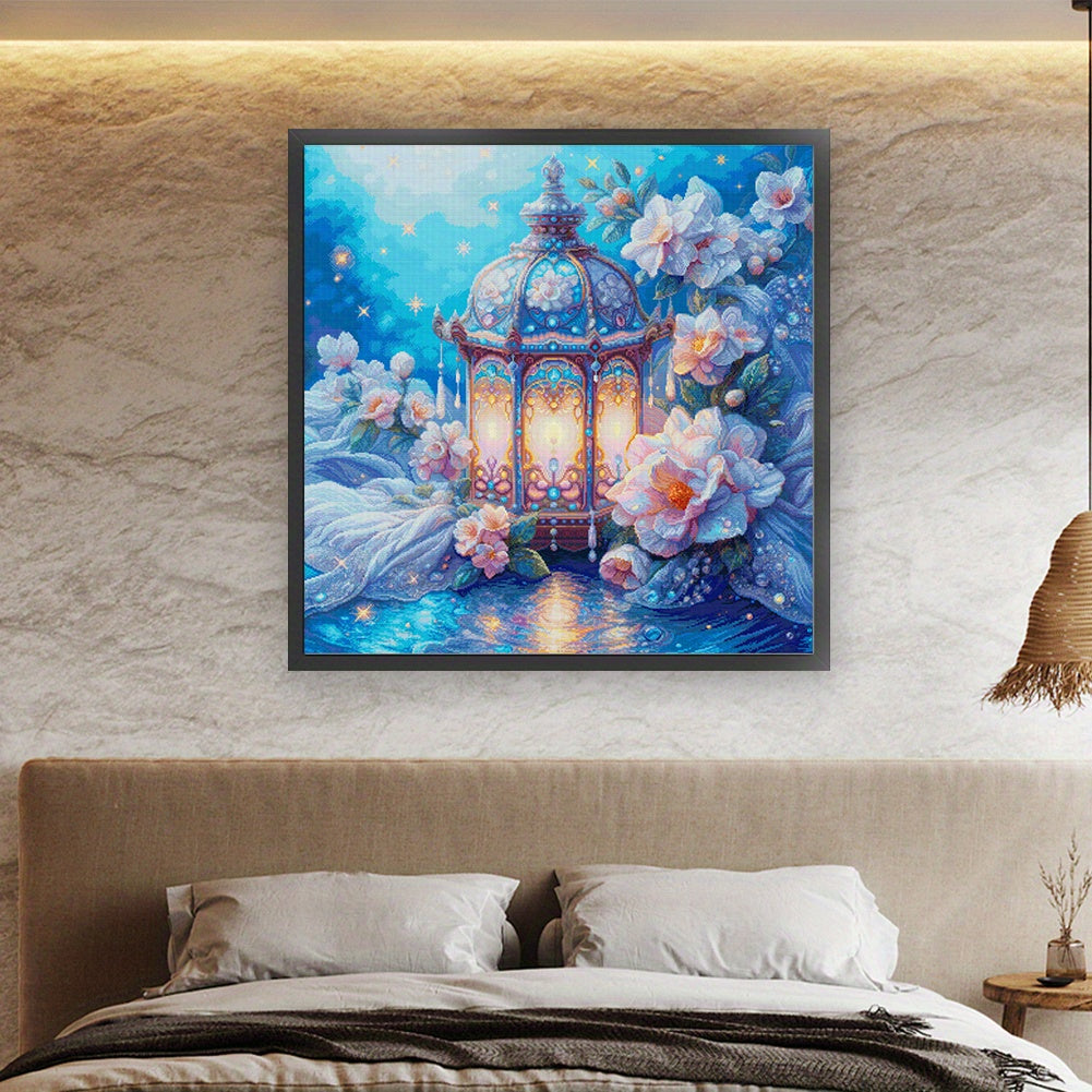 Full Embroidery Egyptian 14CT Printed Lantern Cross Stitch Kit