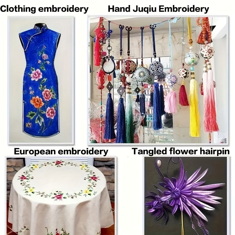 50pcs Viscose Embroidery Thread Multi-color Silk Thread