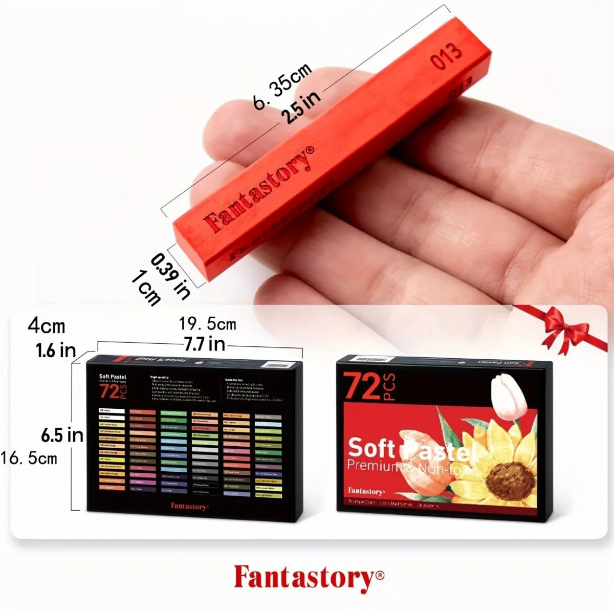 Fantastory 72 Colors Long Soft Chalk Pastels Set for Artists