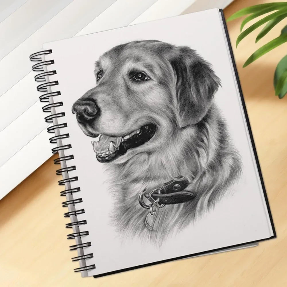 8.5x11 Inch Hardcover Sketchbook Spiral Bound 80 Sheets 90gsm