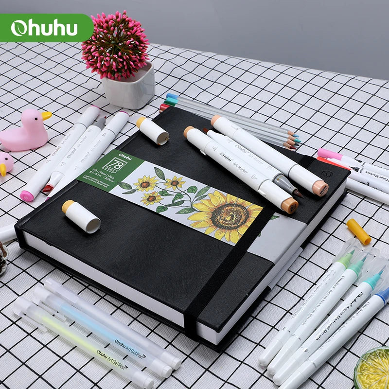 Ohuhu Marker Pads Art Sketchbook Hardcover Notebook Student