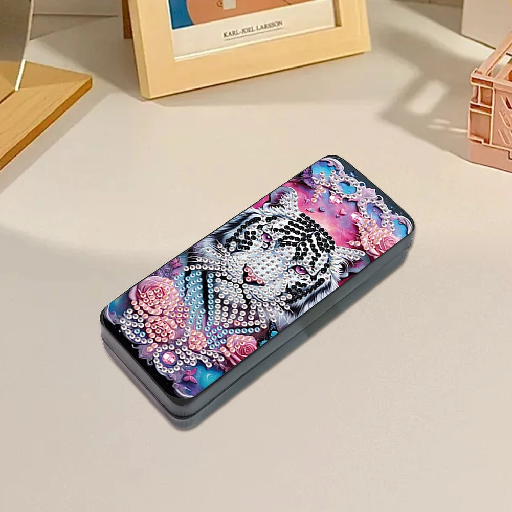 Cute Animals Leather DIY Diamond Sunglasses Storage Box Rhinestones Eyeglass Storage Case for Art Craft