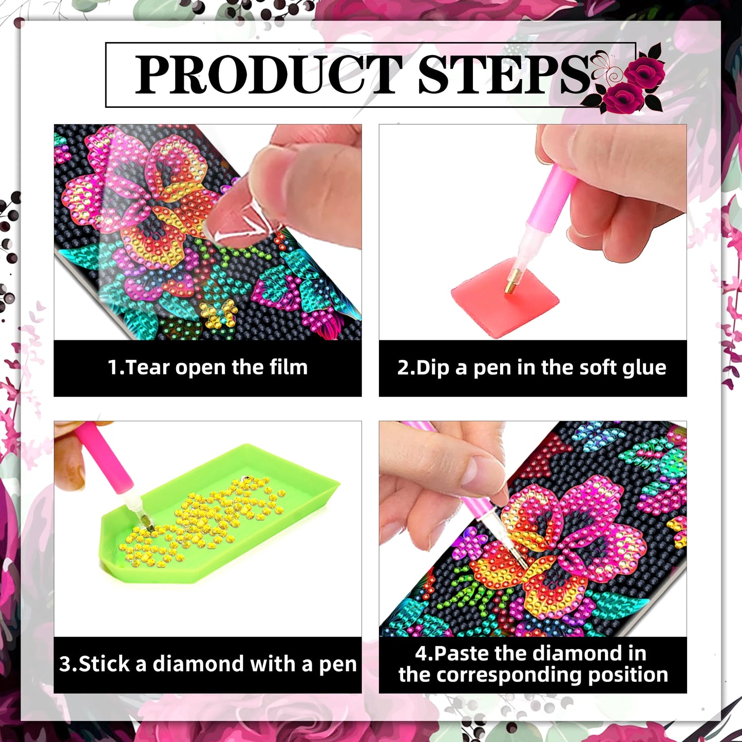2 Pack Diamond Painting Phone Holder Art Kits for Beginners