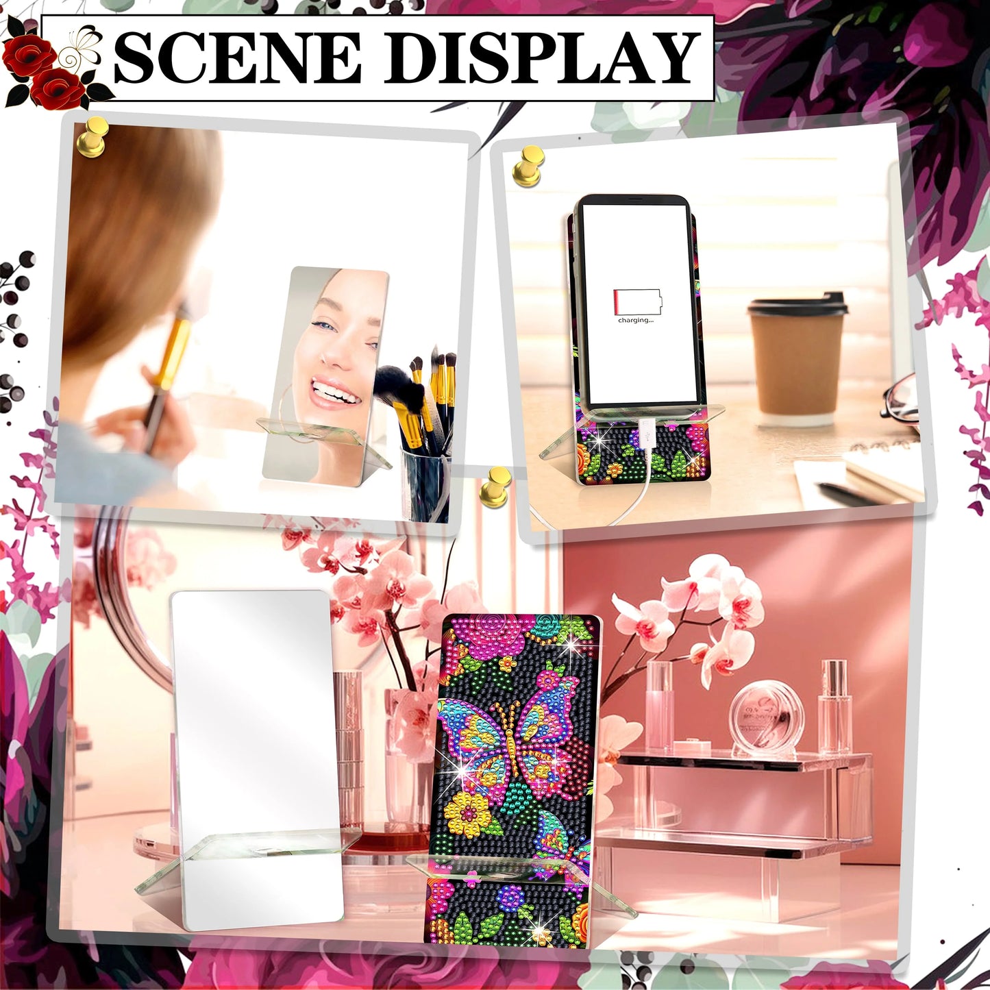 2 Pack Diamond Painting Phone Holder Art Kits for Beginners