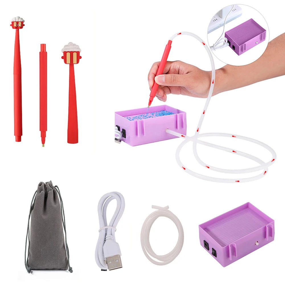 USB Powered Diamond Painting Suction Device Electric Diamond Suction Tool Portable Vacuum Diamond Painting Pen Kit