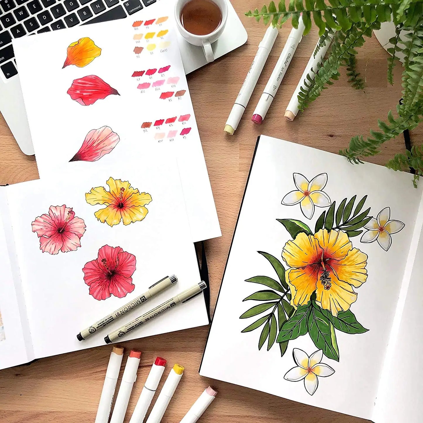 Ohuhu Marker Pads Art Sketchbook Hardcover Notebook Student