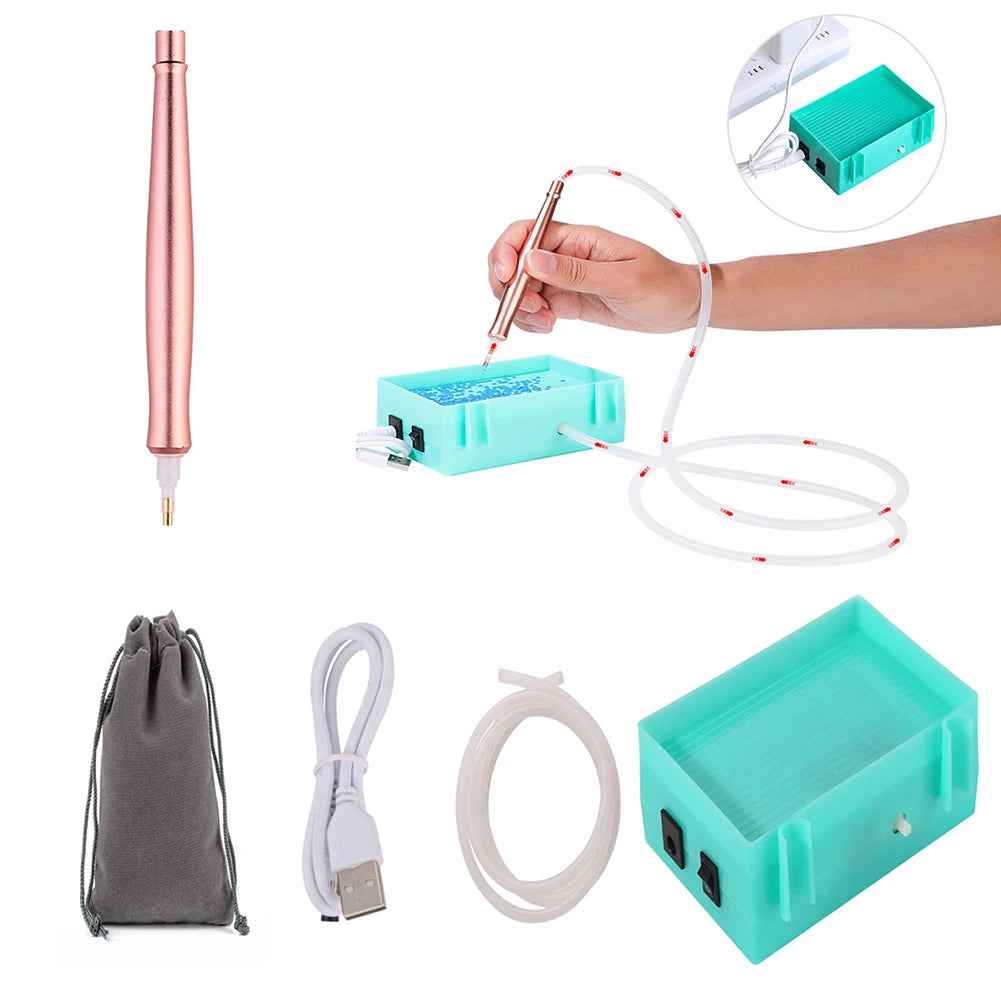 USB Powered Diamond Painting Suction Device Electric Diamond Suction Tool Portable Vacuum Diamond Painting Pen Kit