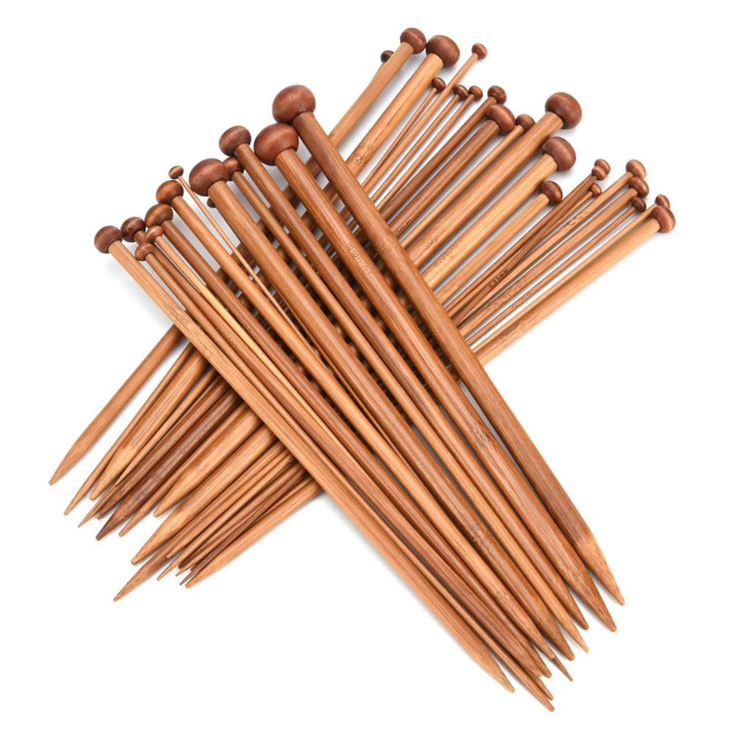 36 PCS Knitting Needles Single Point Carbonized DIY Set