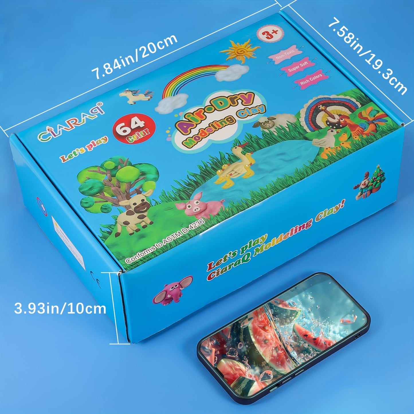 64 Colors Air Dry Clay Kit With Tools For DIY Projects