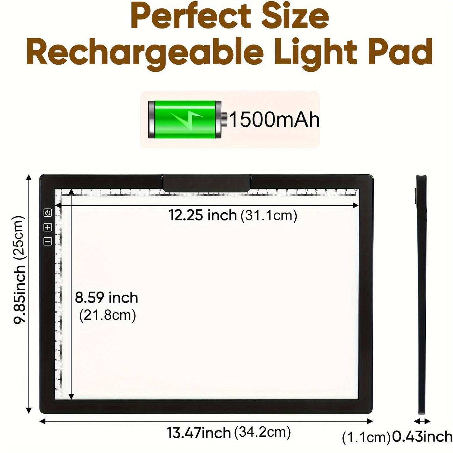 A4 Wireless LED Light Pad with Carry Bag for Art