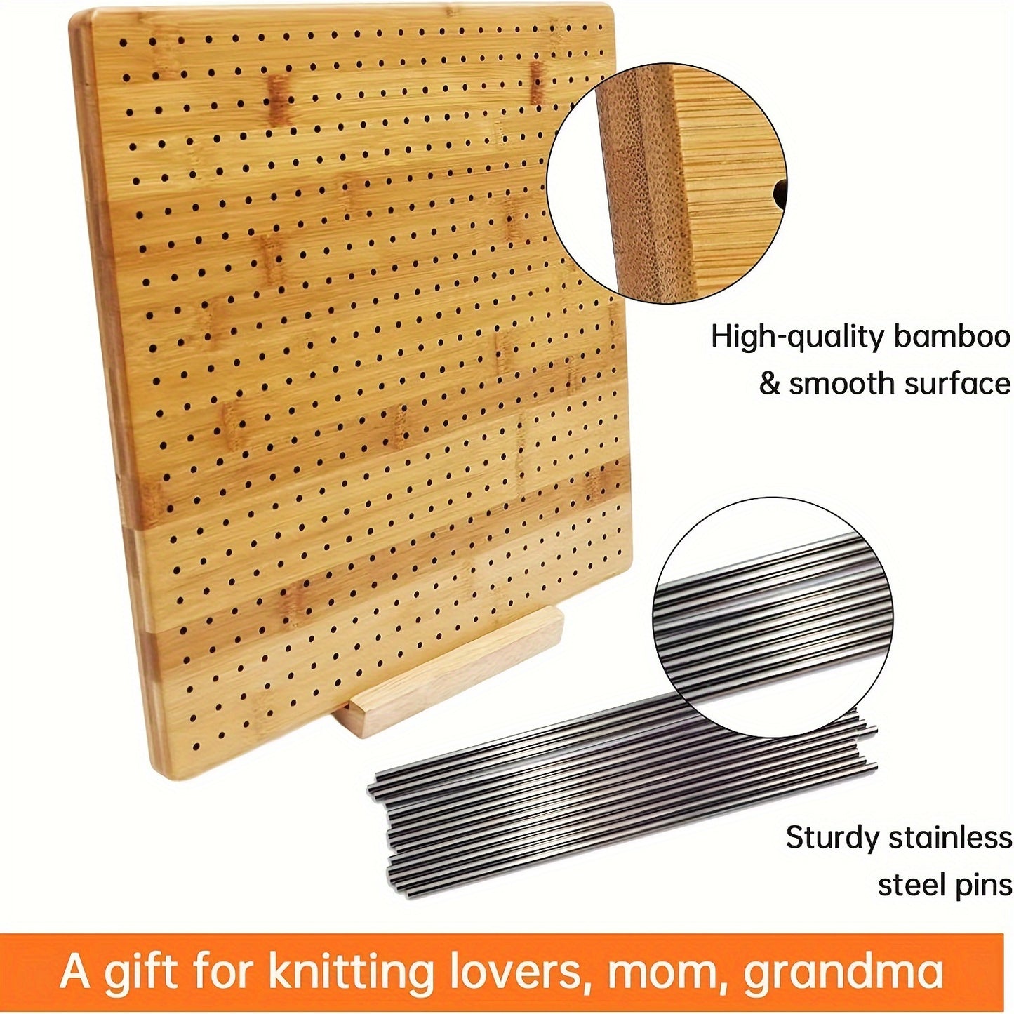 1 Set Of Wooden Crochet Stitching Projects And Yarn Storage