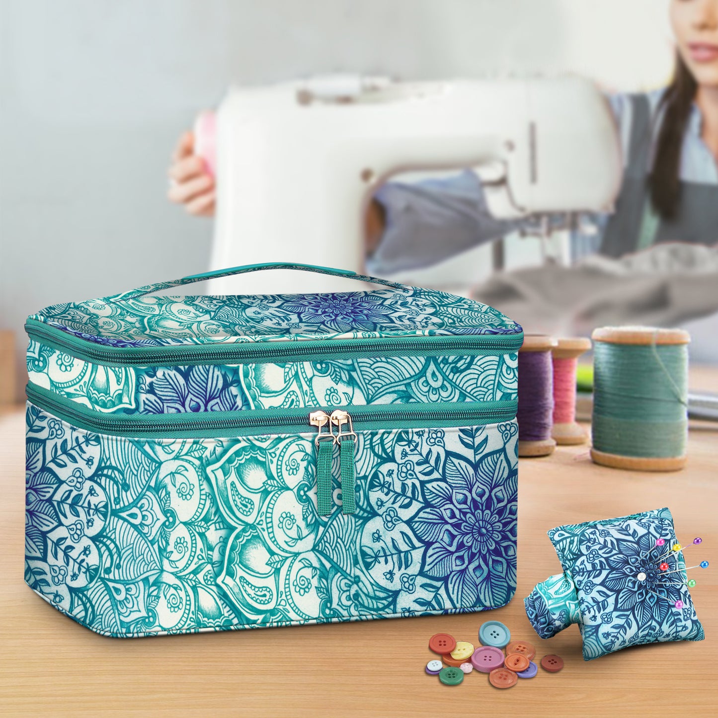FINPAC Sewing Accessories Storage and Organizer Case Bag