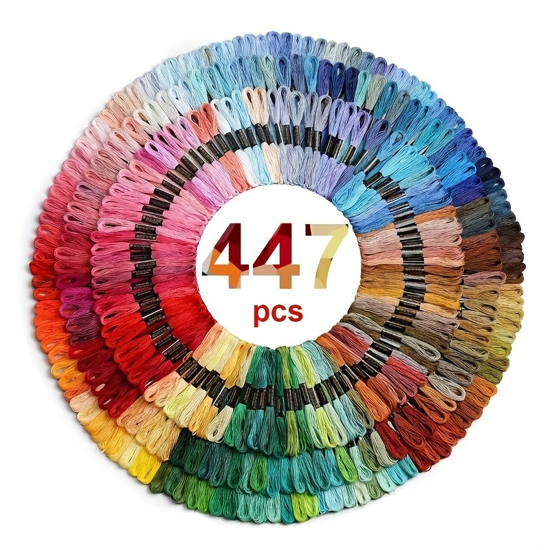 Embroidery Floss Cross Stitch Thread Kit 447 Colors 2600ft