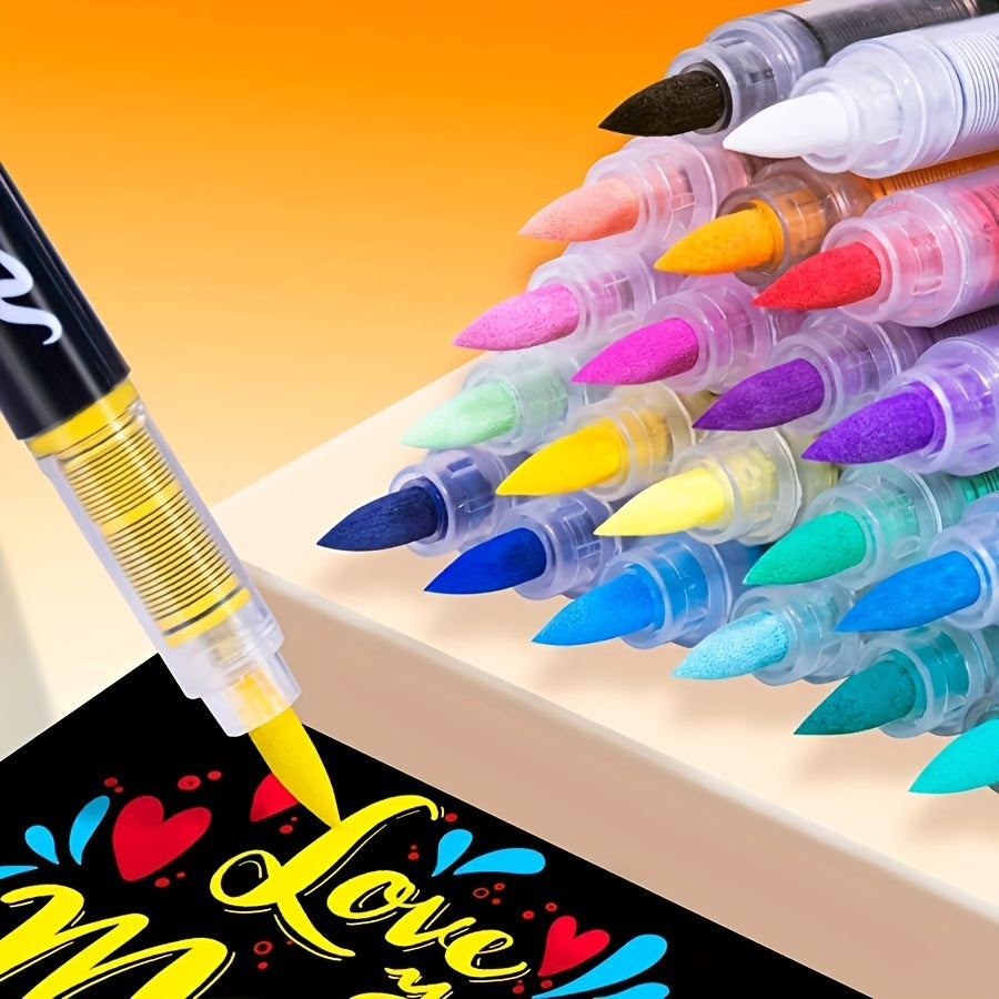 24/36/72/120/168 Colors Paint Markers Brush Tip for DIY Crafts
