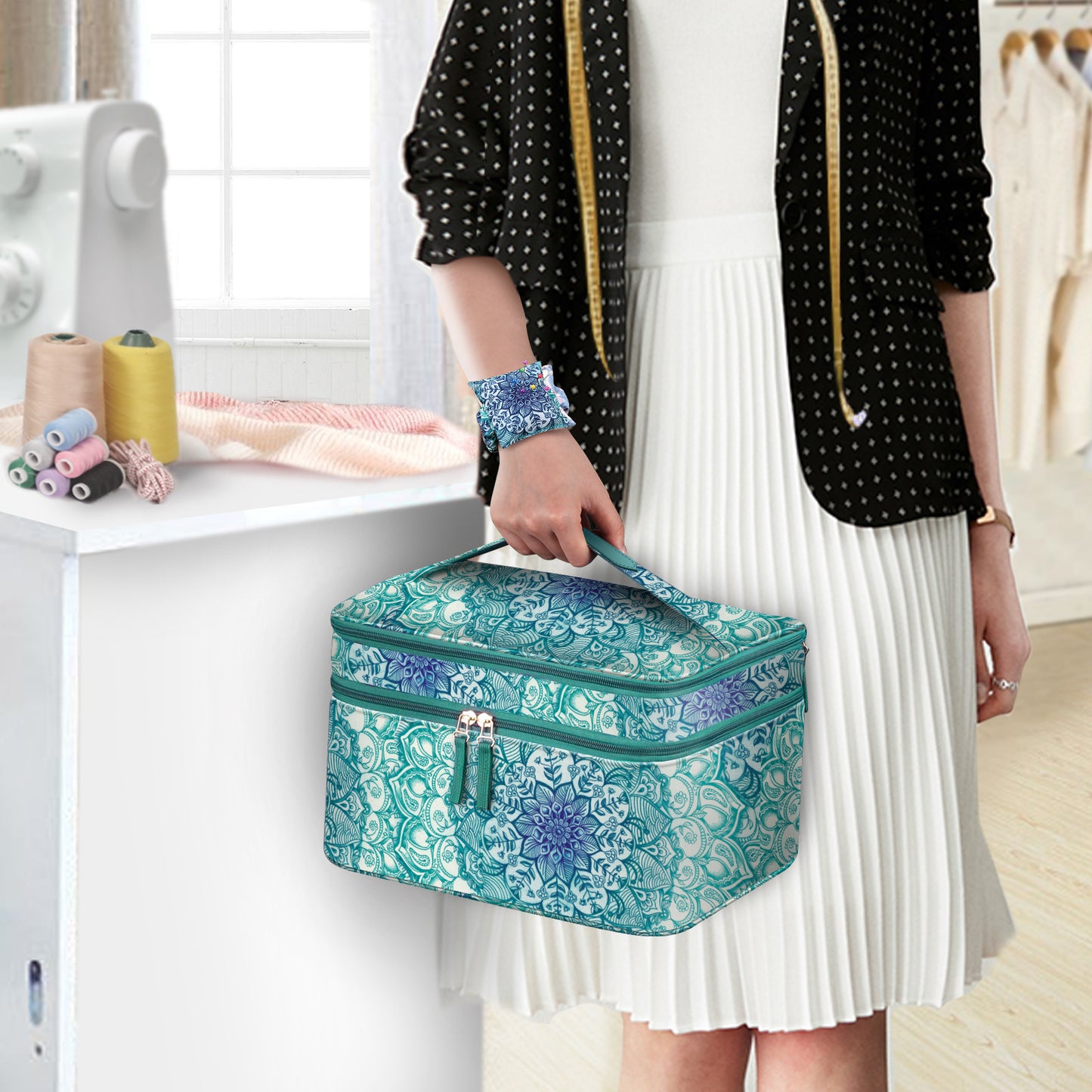 FINPAC Sewing Accessories Storage and Organizer Case Bag