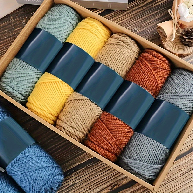 Soft & Warm Alpaca Blend Yarn 5-Pack Medium Weight 4-5mm