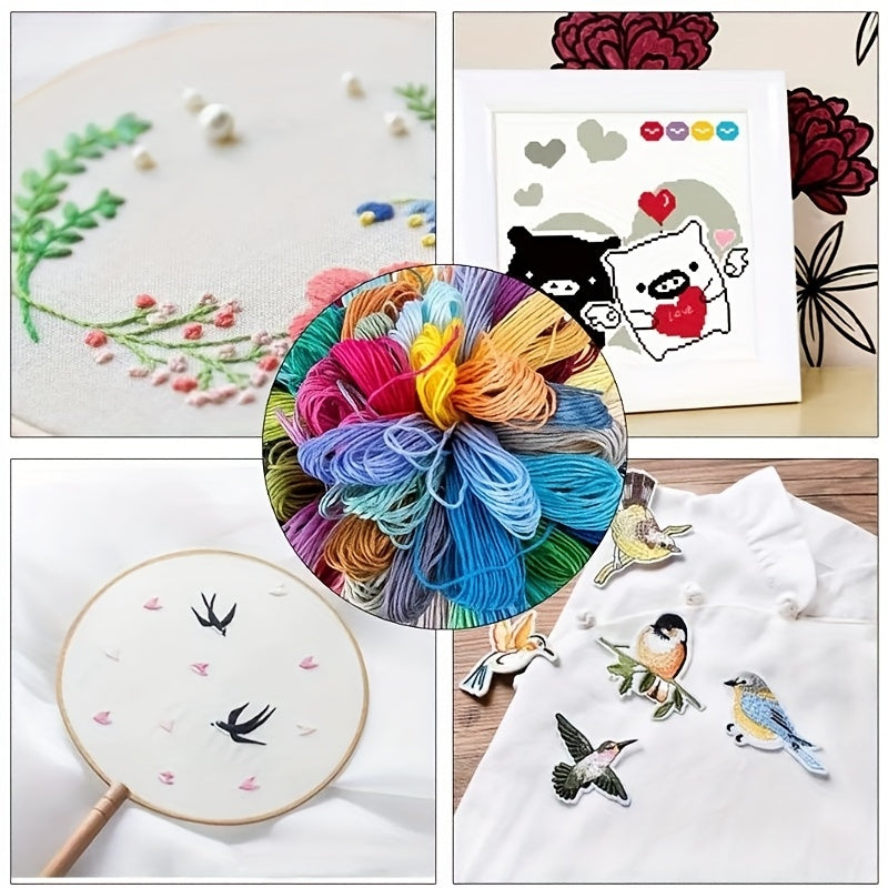 Embroidery Floss Cross Stitch Thread Kit 447 Colors 2600ft