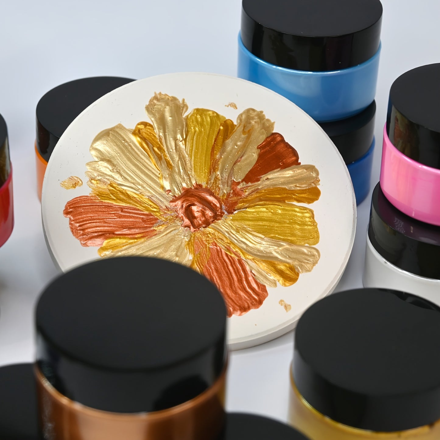 8/6PCS Metallic Acrylic Paint Set for Artists and Crafters