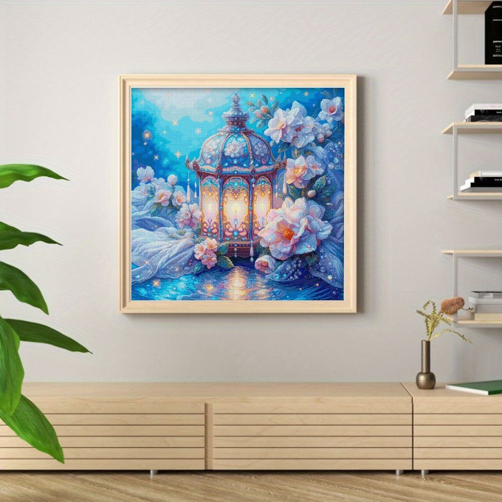 Full Embroidery Egyptian 14CT Printed Lantern Cross Stitch Kit