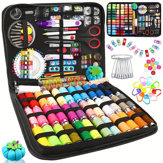 304pcs Premium Sewing Kit Complete Needle and Thread Set for Grandma Mom Friends Beginners Travelers