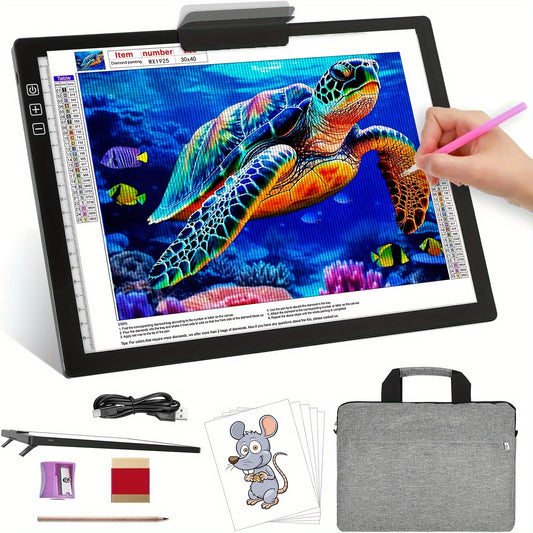 A4 Wireless LED Light Pad with Carry Bag for Art
