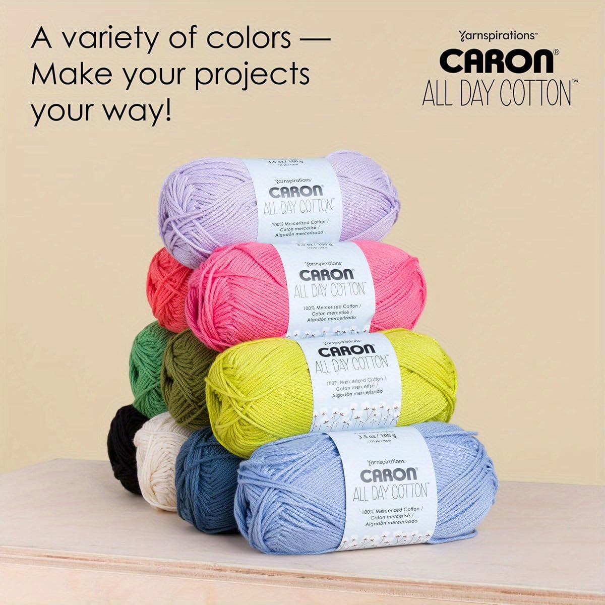 All Day Cotton - 3 Pack 173 Yards Grass Green Yarn