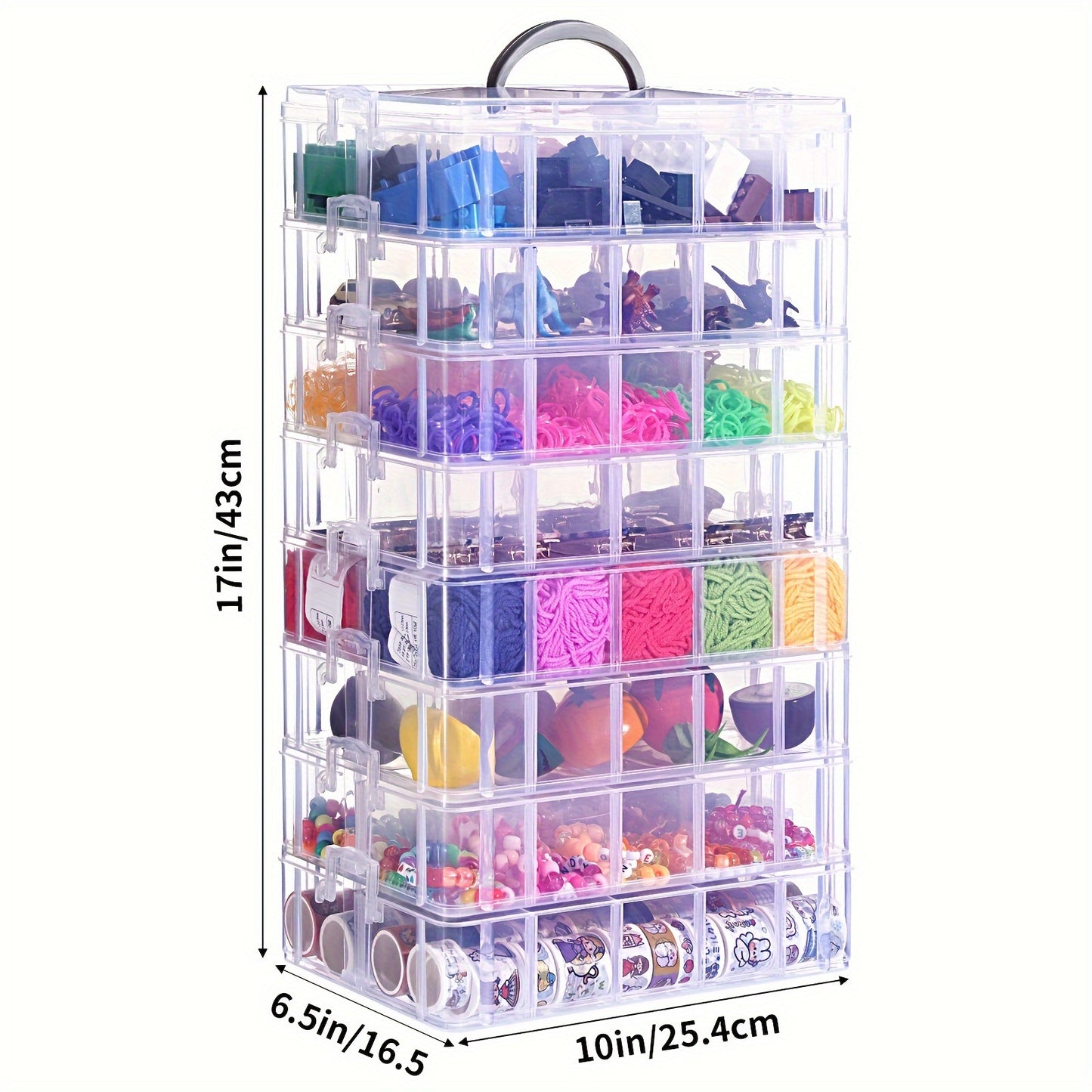 Whonline 8-Tier Stackable Storage Container Box for Crafts