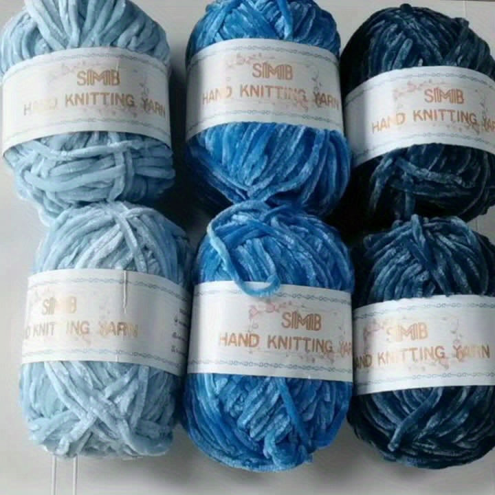 12 Balls Piece Soft Chenille Yarn Blanket Yarn 600g