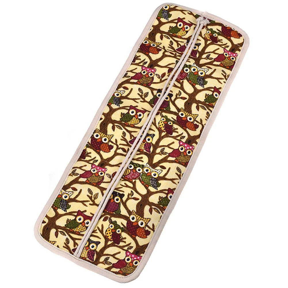 Owl Crochet Hook Case Needle Holder Storage Organizer Roll Bag