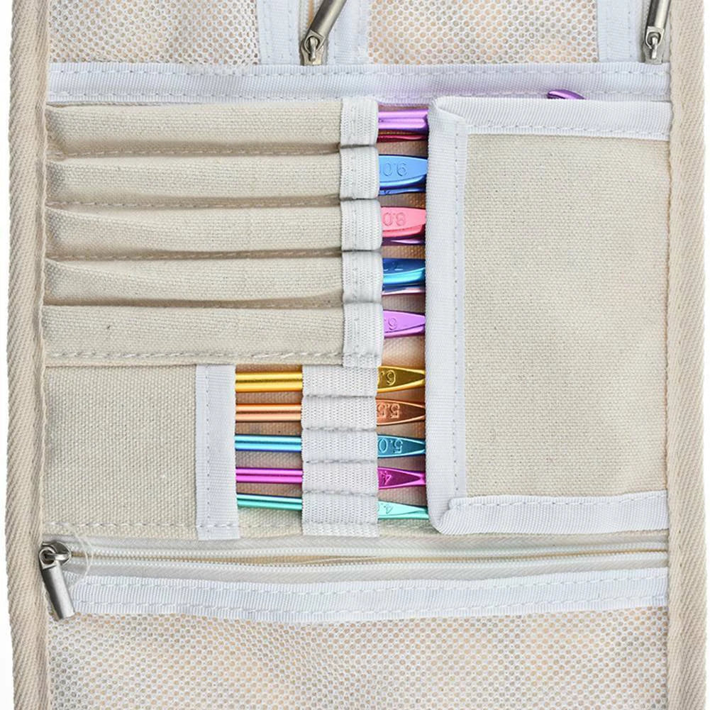 Owl Crochet Hook Case Needle Holder Storage Organizer Roll Bag