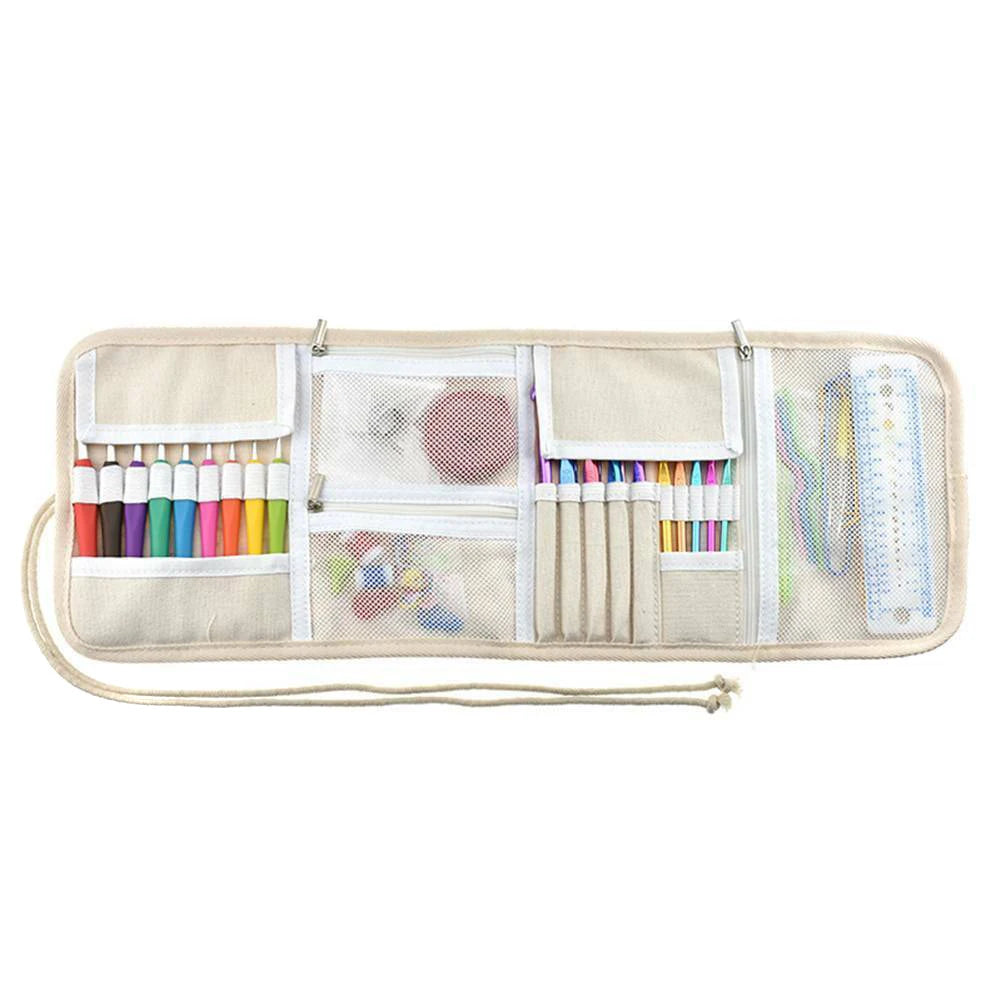 Owl Crochet Hook Case Needle Holder Storage Organizer Roll Bag